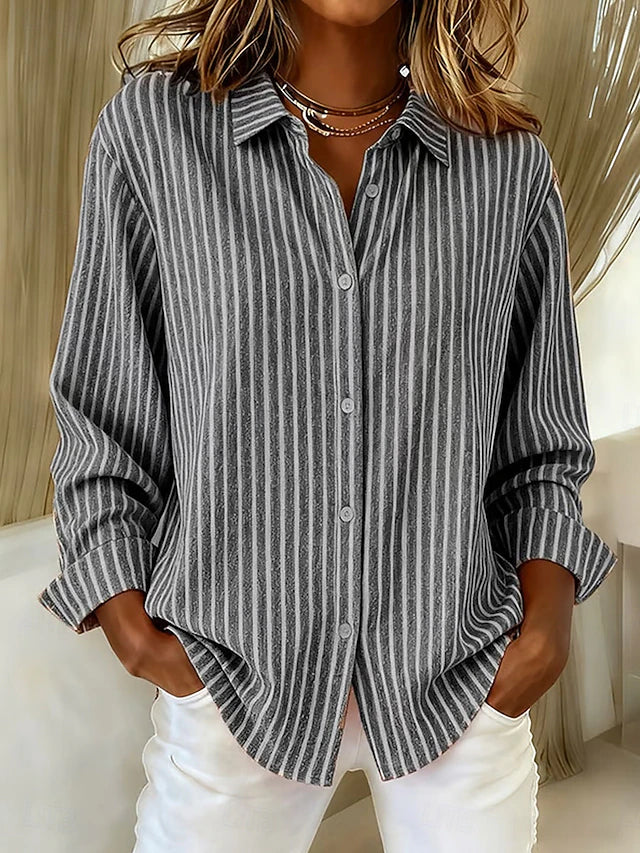 Gemma | Striped Button-Front Shirt