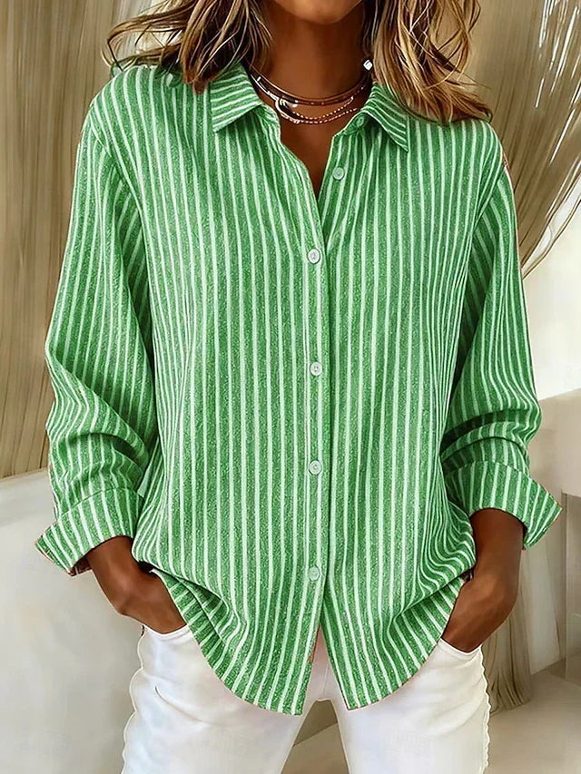 Gemma | Striped Button-Front Shirt