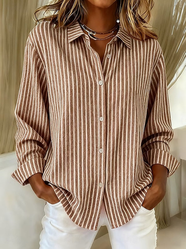 Gemma | Striped Button-Front Shirt