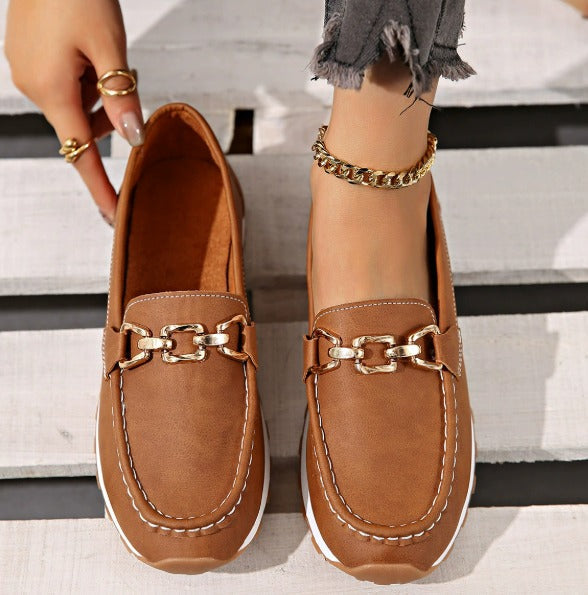 Chloe | Orthopedic Flat Buckle Loafers