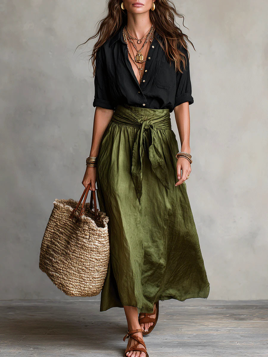 River | Two-Piece Top & Midi Skirt Set