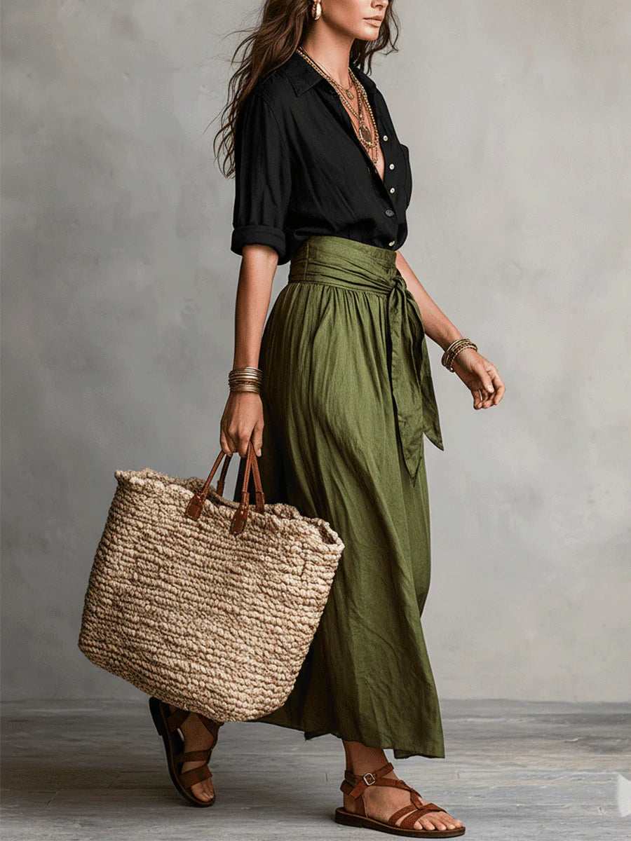 River | Two-Piece Top & Midi Skirt Set
