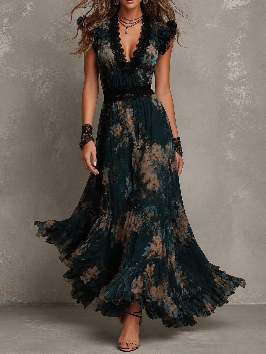 Gillian | Elegant Lace Maxi Dress