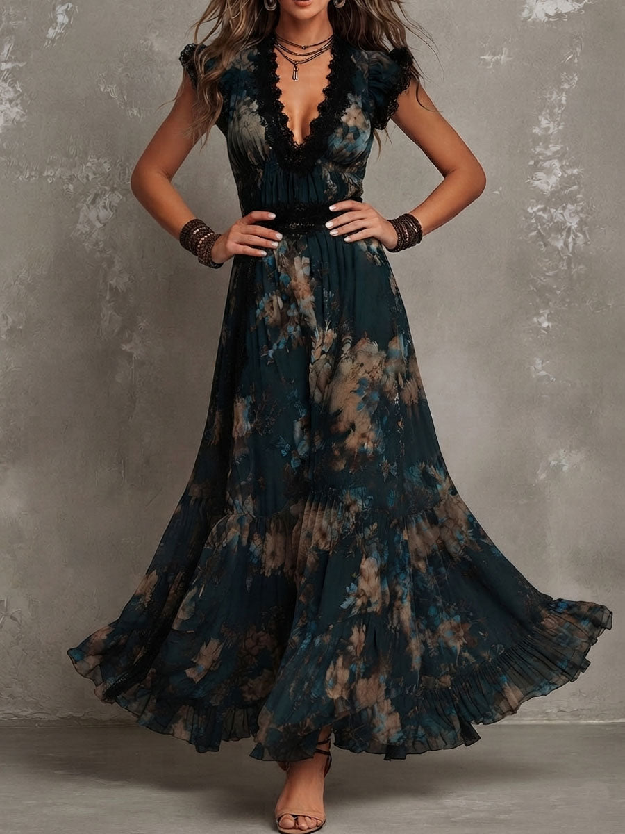 Gillian | Elegant Lace Maxi Dress