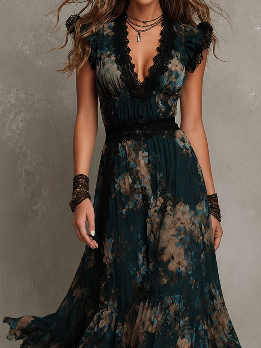 Gillian | Elegant Lace Maxi Dress
