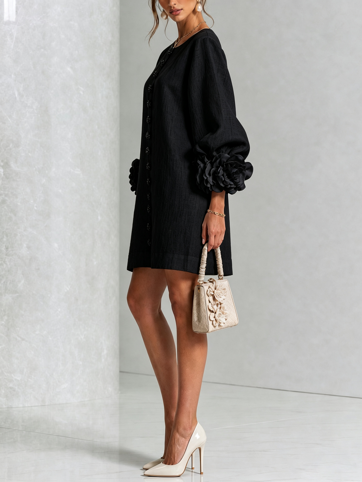 Florence | Floral Button-Down Mini Dress