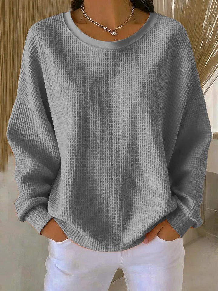 Nora | Textured Crew Neck Sweater