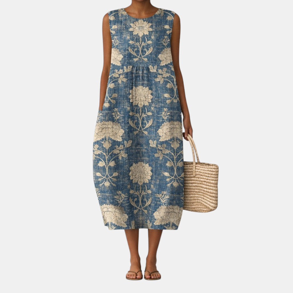Aurora | Classic Floral Midi Dress