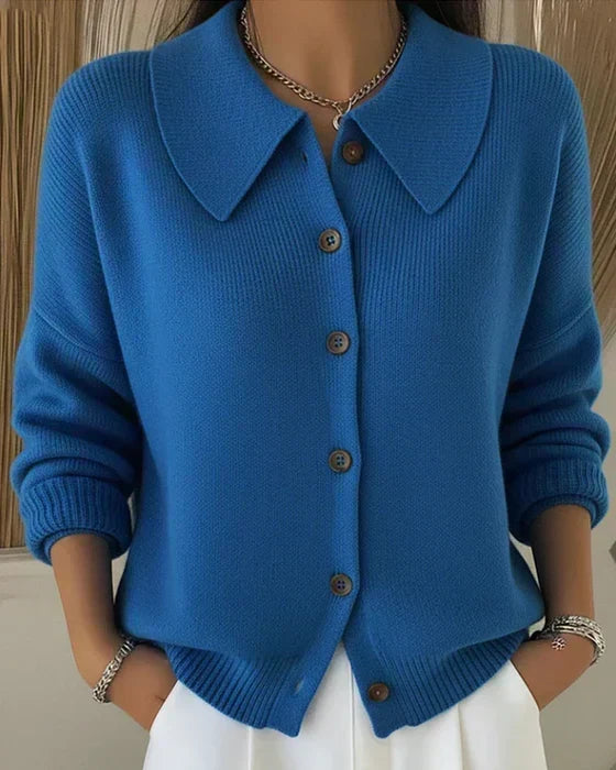 Verity | Collared Knit Cardigan