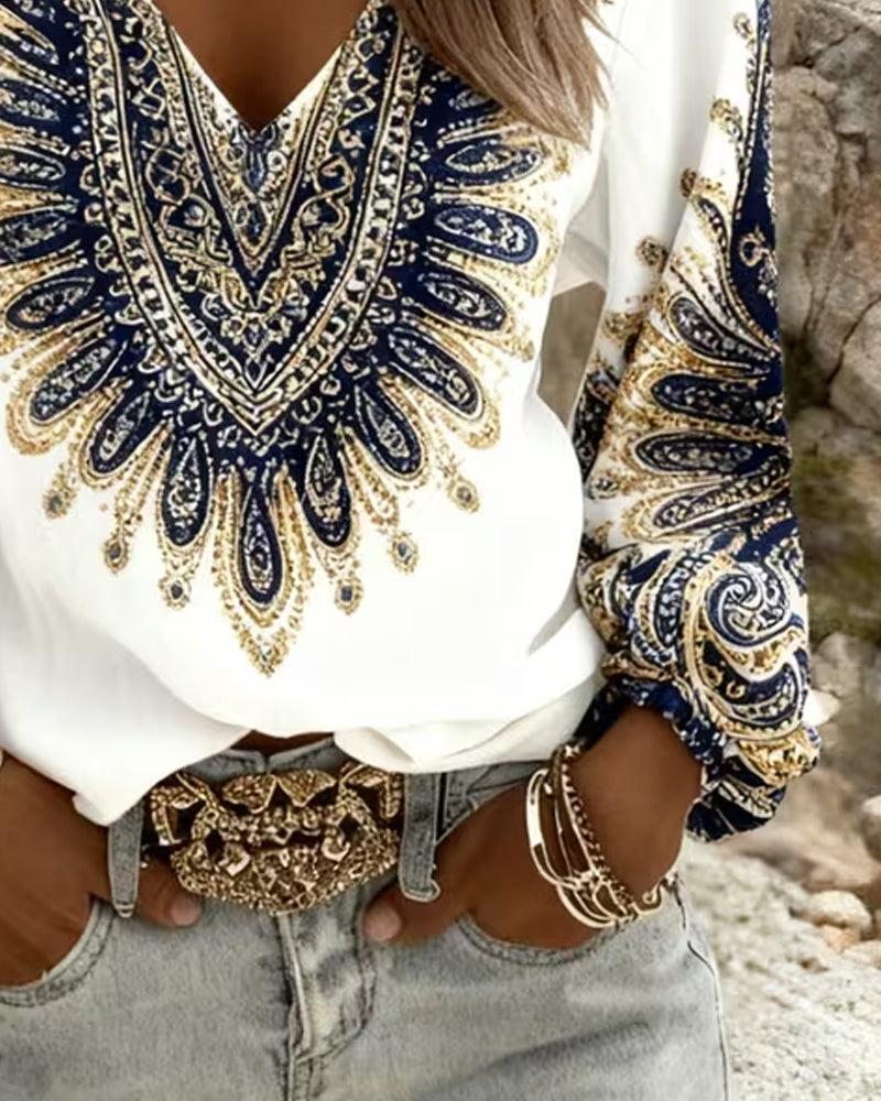 Elara | Paisley Print Blouse