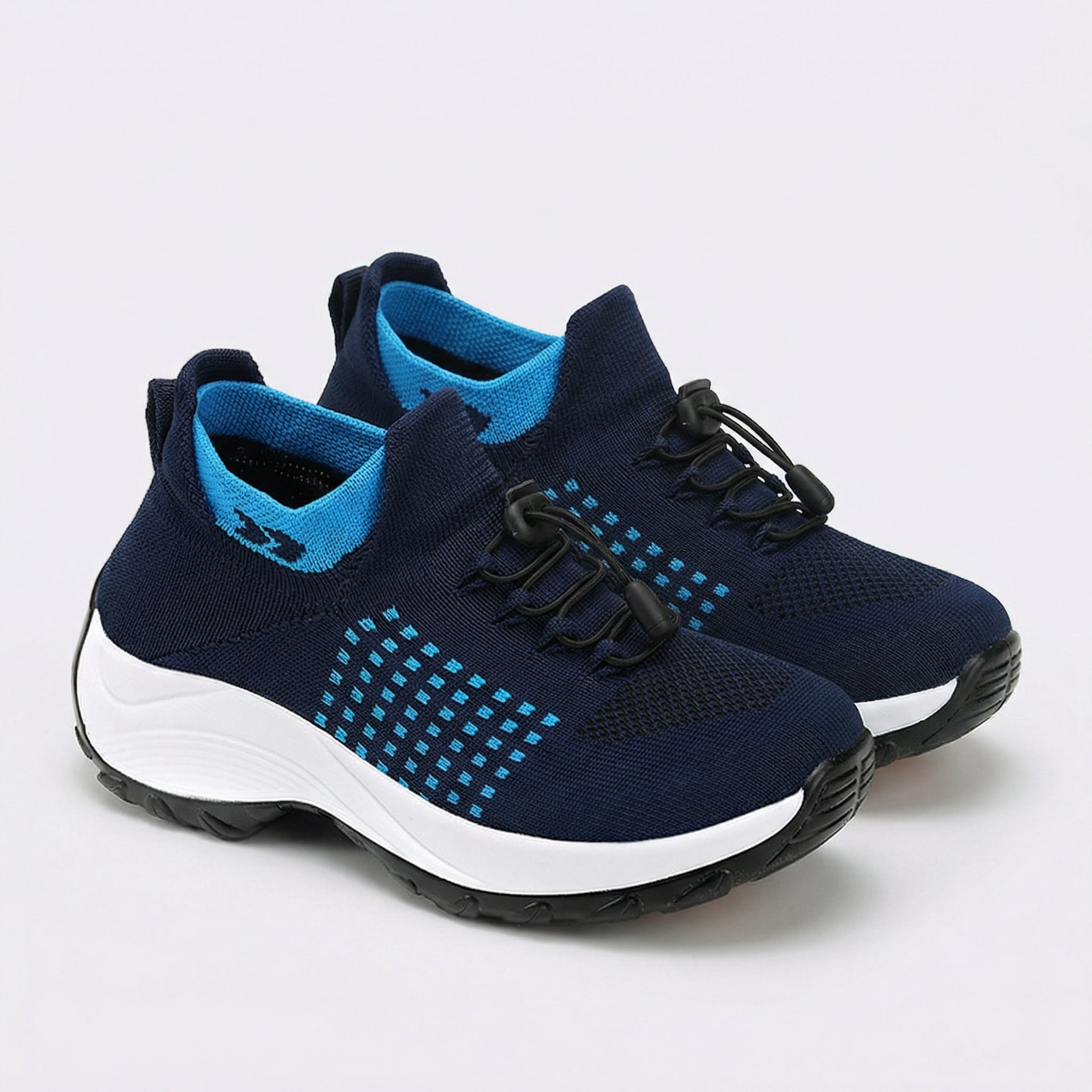 Paisley | Knit Orthopedic Shoes in Blue & Navy
