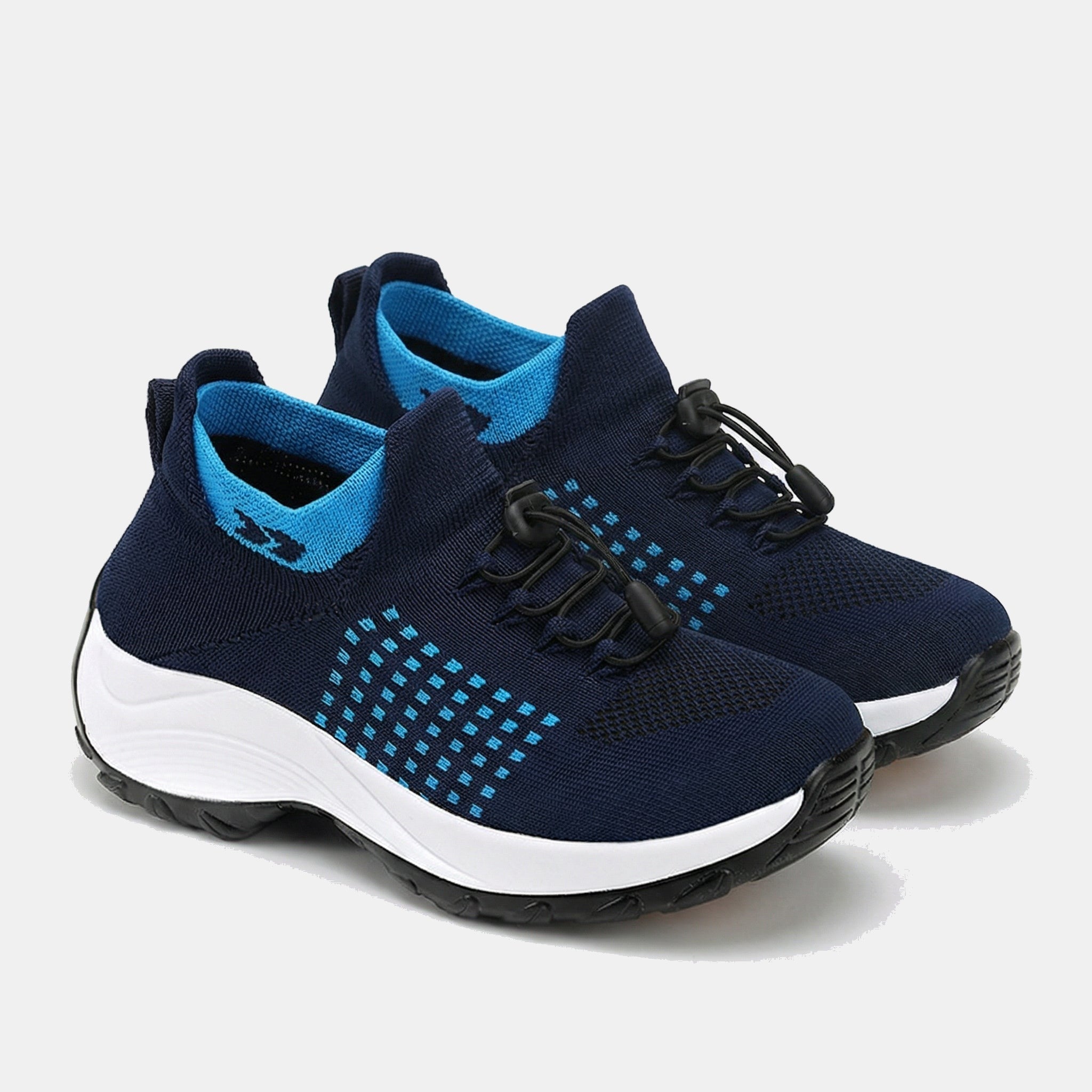 Paisley | Knit Orthopedic Shoes in Blue & Navy