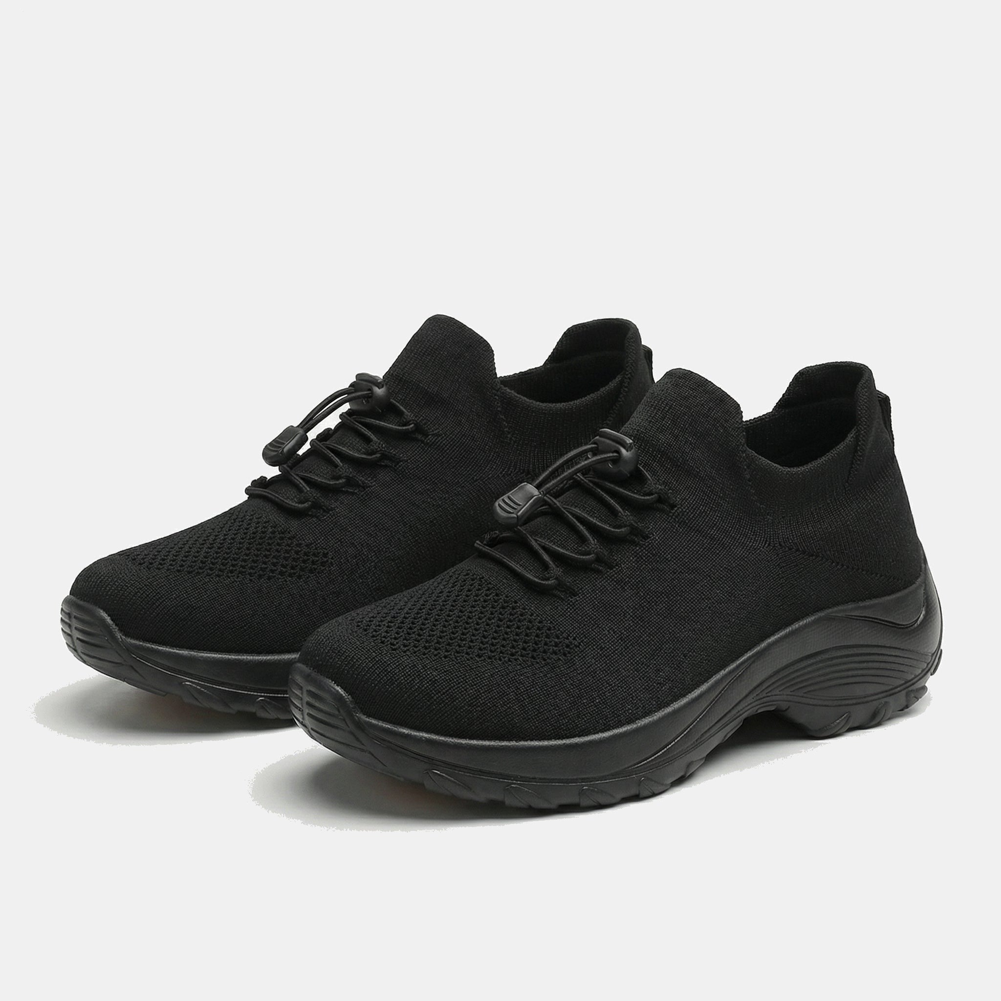 Linda | Knit Orthopedic Shoes in Green & Black