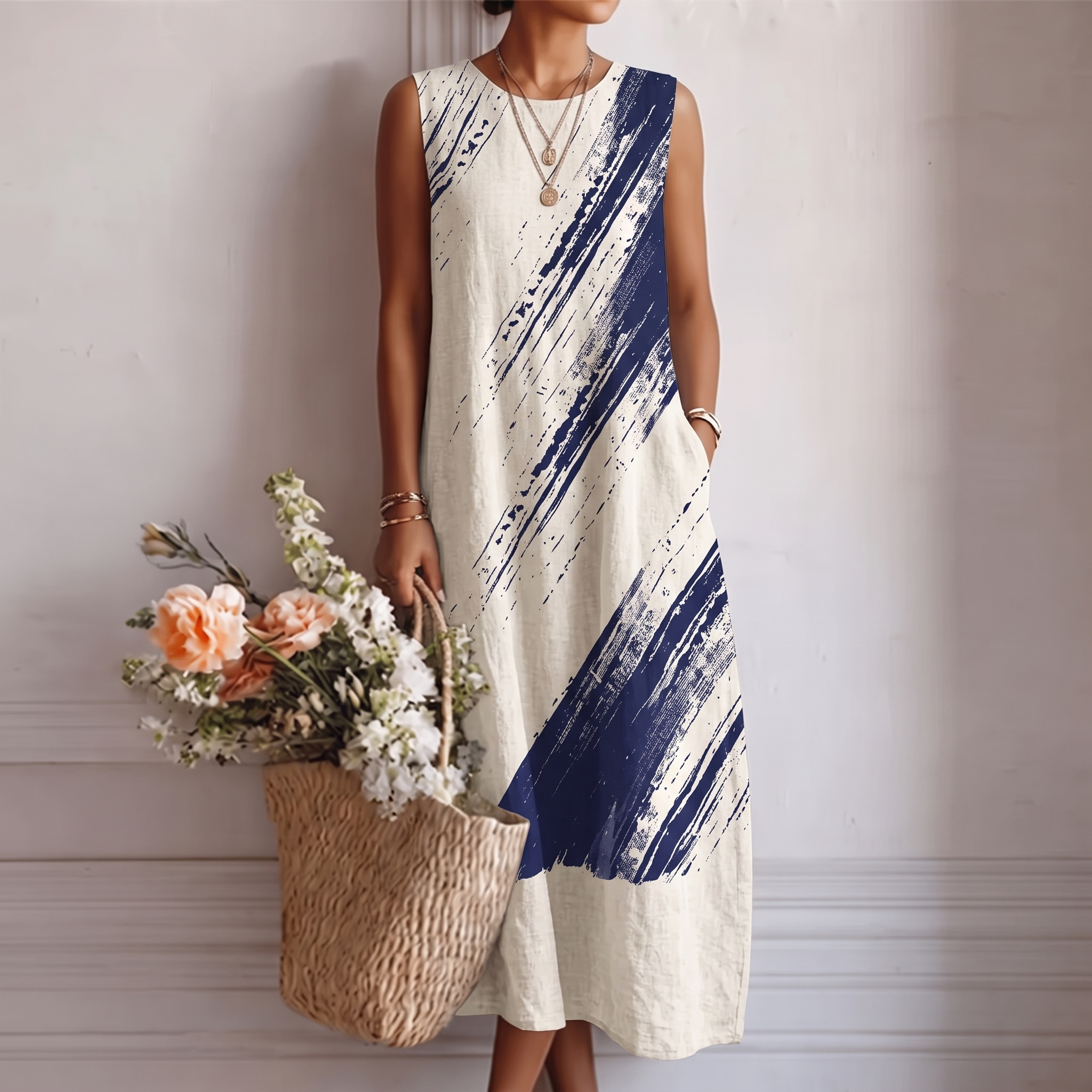 Elena | Elegant Day Midi Dress