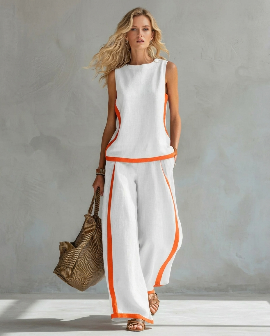 Ursula | Two-Tone Vest & Trouser Set