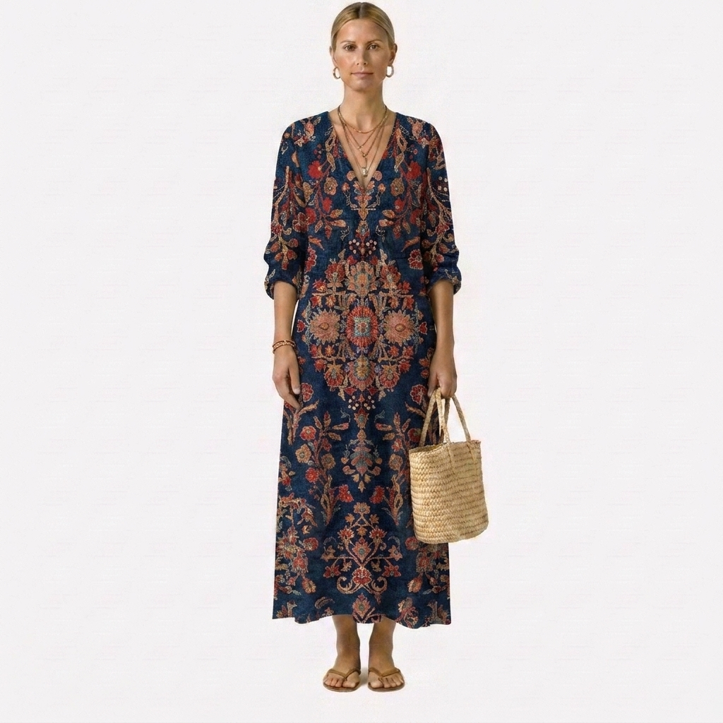 Boho Soft Print Long Dress