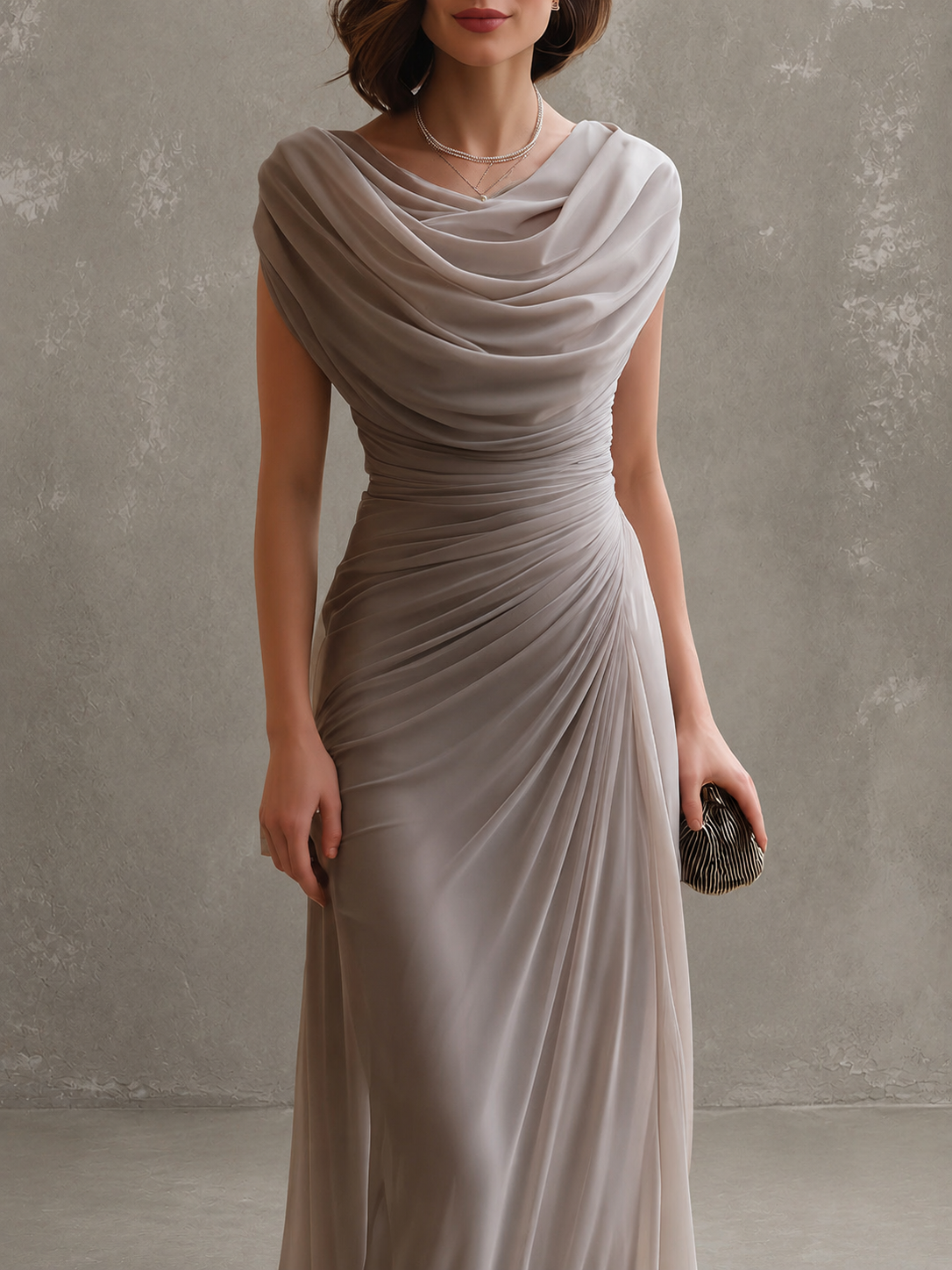 Jilliann | Ruched Sleeveless Maxi Dress