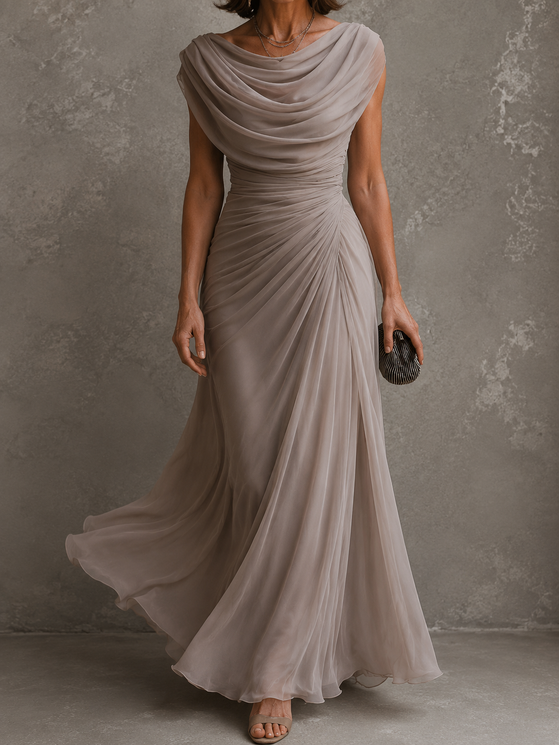 Jilliann | Ruched Sleeveless Maxi Dress