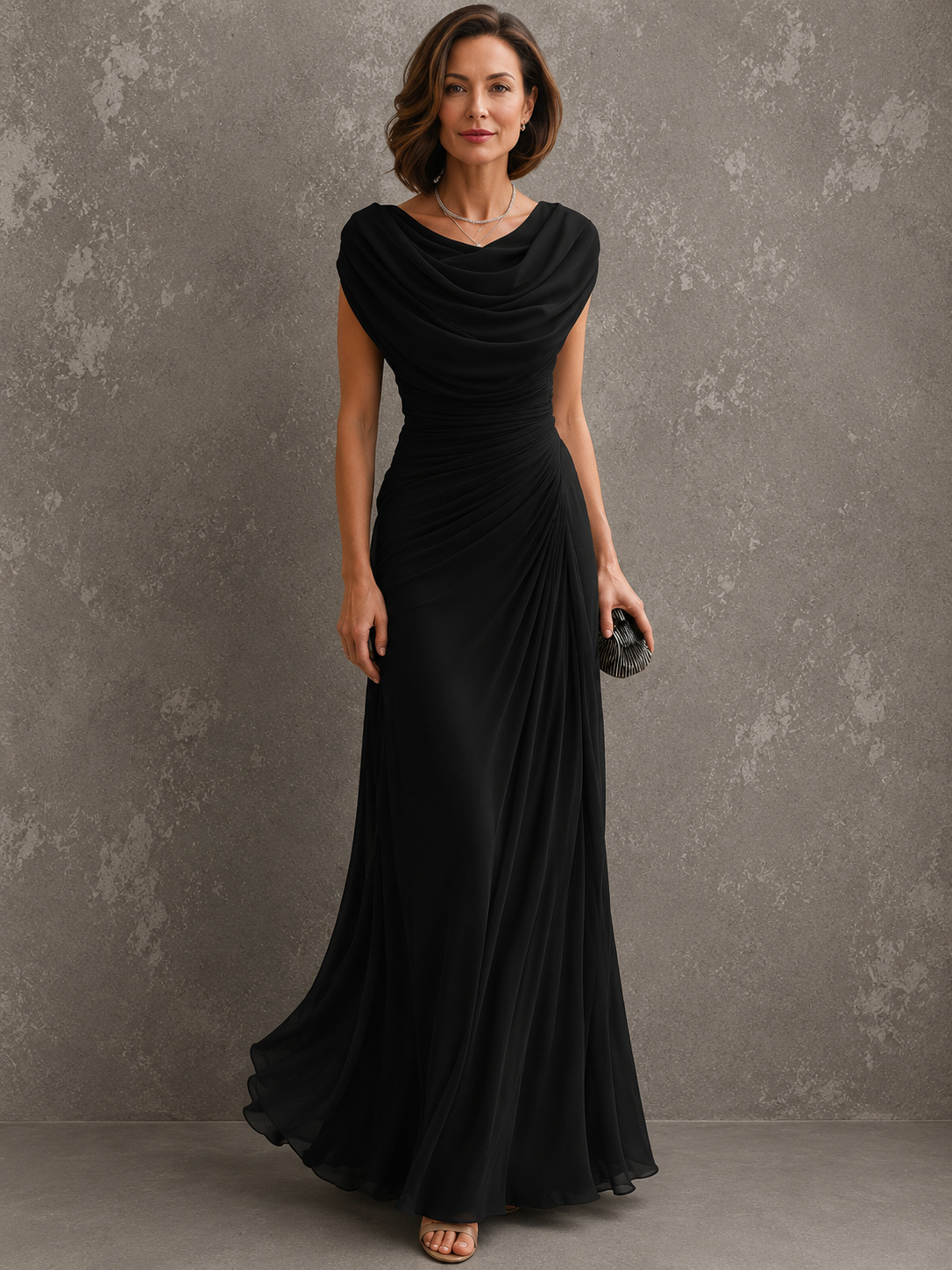Aurora | Elegant Draped Maxi Dress