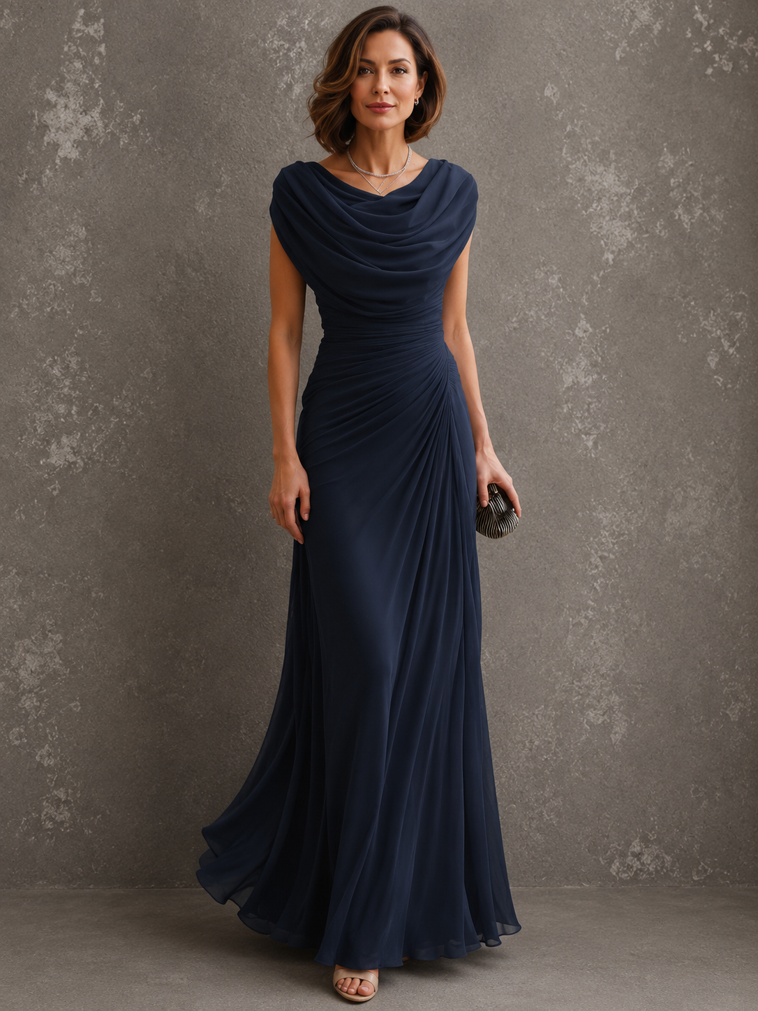 Aurora | Elegant Draped Maxi Dress