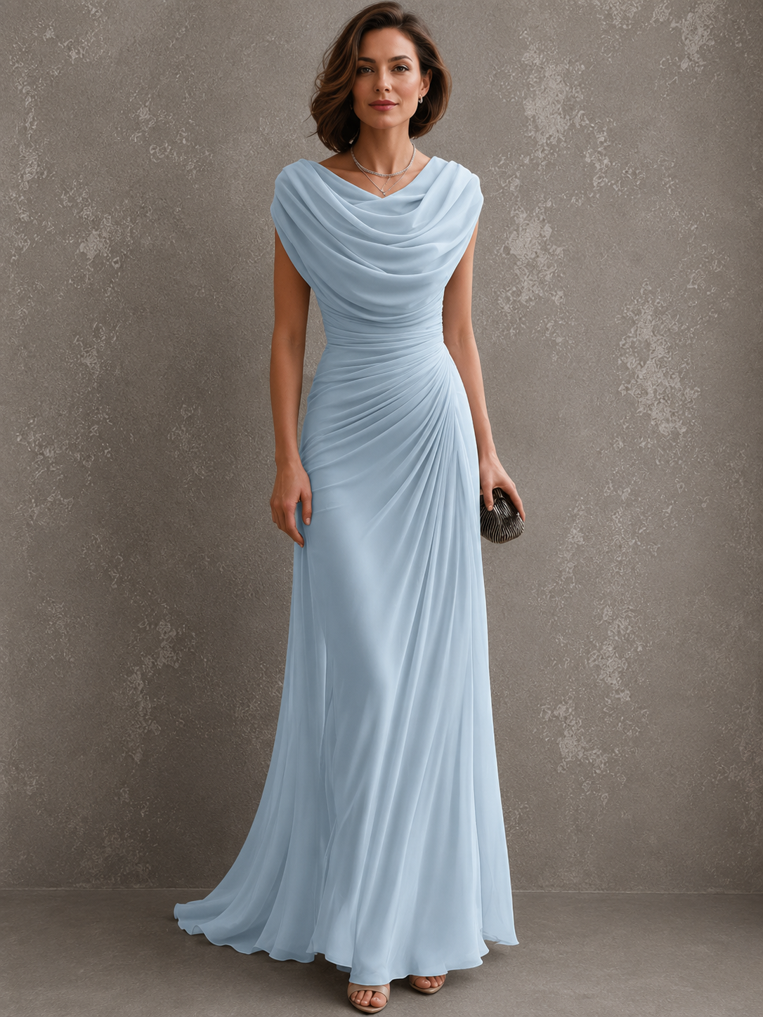 Jilliann | Ruched Sleeveless Maxi Dress