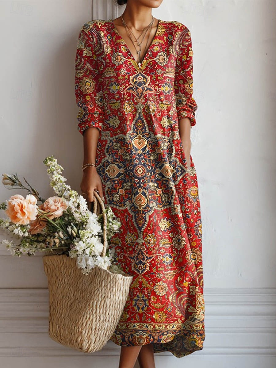 Boho Floral Flow Long Dress