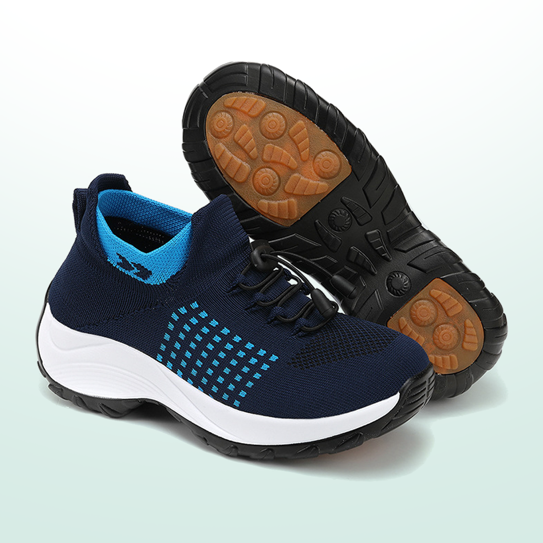 Paisley | Knit Orthopedic Shoes in Blue & Navy