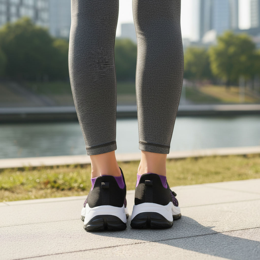 Ava | Knit Orthopedic Shoes in Purple & Black