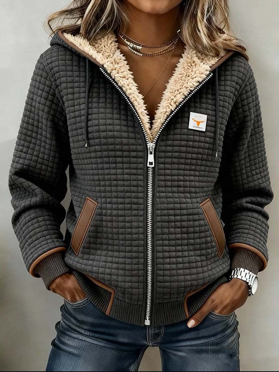 Sandra | Sherpa-Lined Quilted Hooded Jacket
